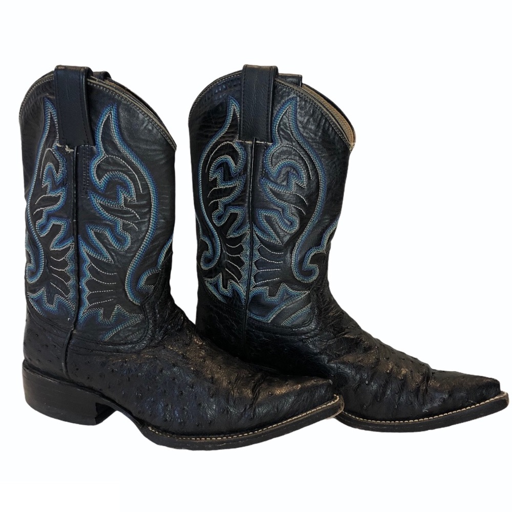 Justin Boots Sz 6  Western Pointed Leather Ostrich
